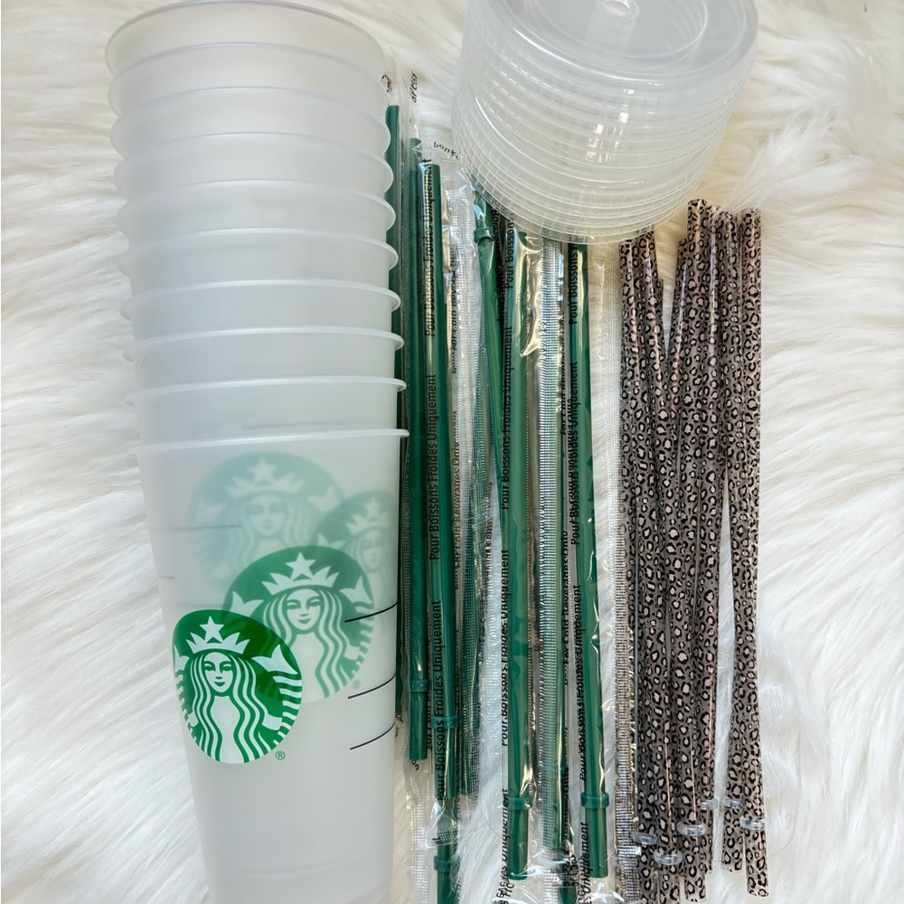 Starbucks Bundle plastic reusable cups 24 oz Venti